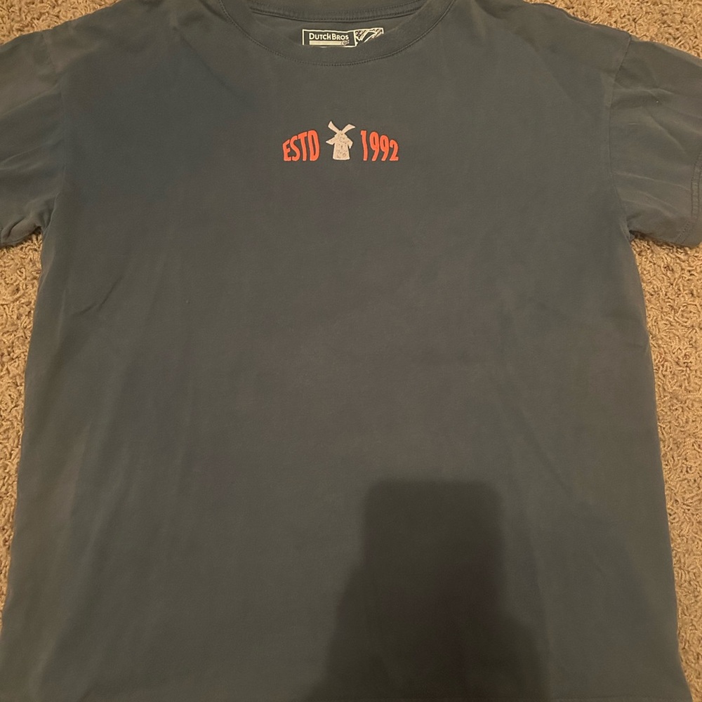 Dutch Bros Blue T-Shirt with Red Accents
